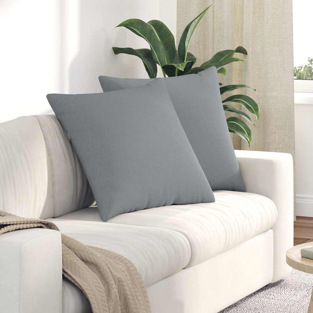 Jastučići za sofu 2 pcs Svijetlo siva 80 x 80 cm tkanina