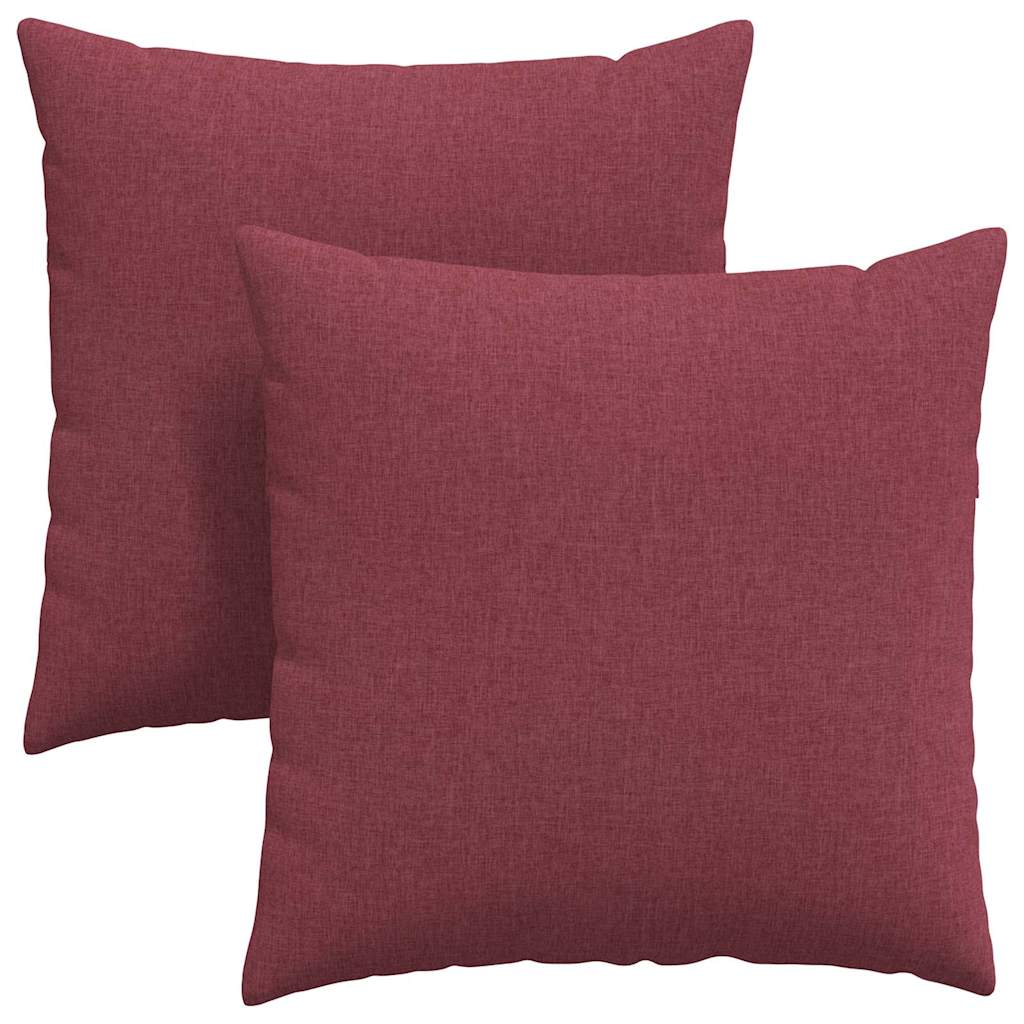 Jastučići za sofu 2 pcs Vinska crvena 80 x 80 cm tkanina