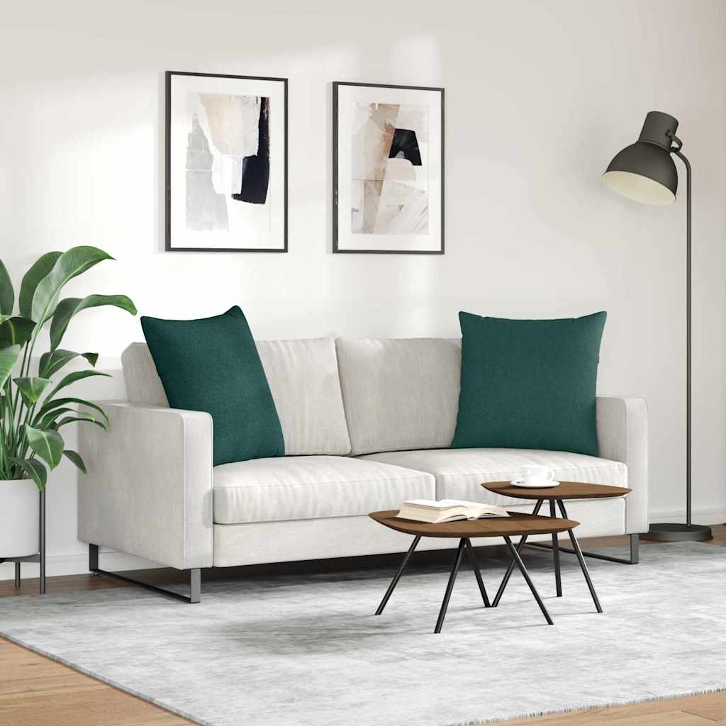 Jastučići za sofu 2 pcs Tamnozelena 80 x 80 cm tkanina