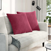 Jastučići za sofu 2 pcs Vinska crvena 80 x 80 cm