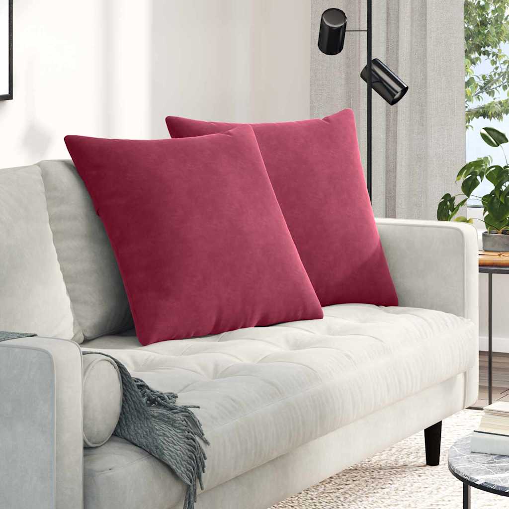 Jastučići za sofu 2 pcs Vinska crvena 80 x 80 cm