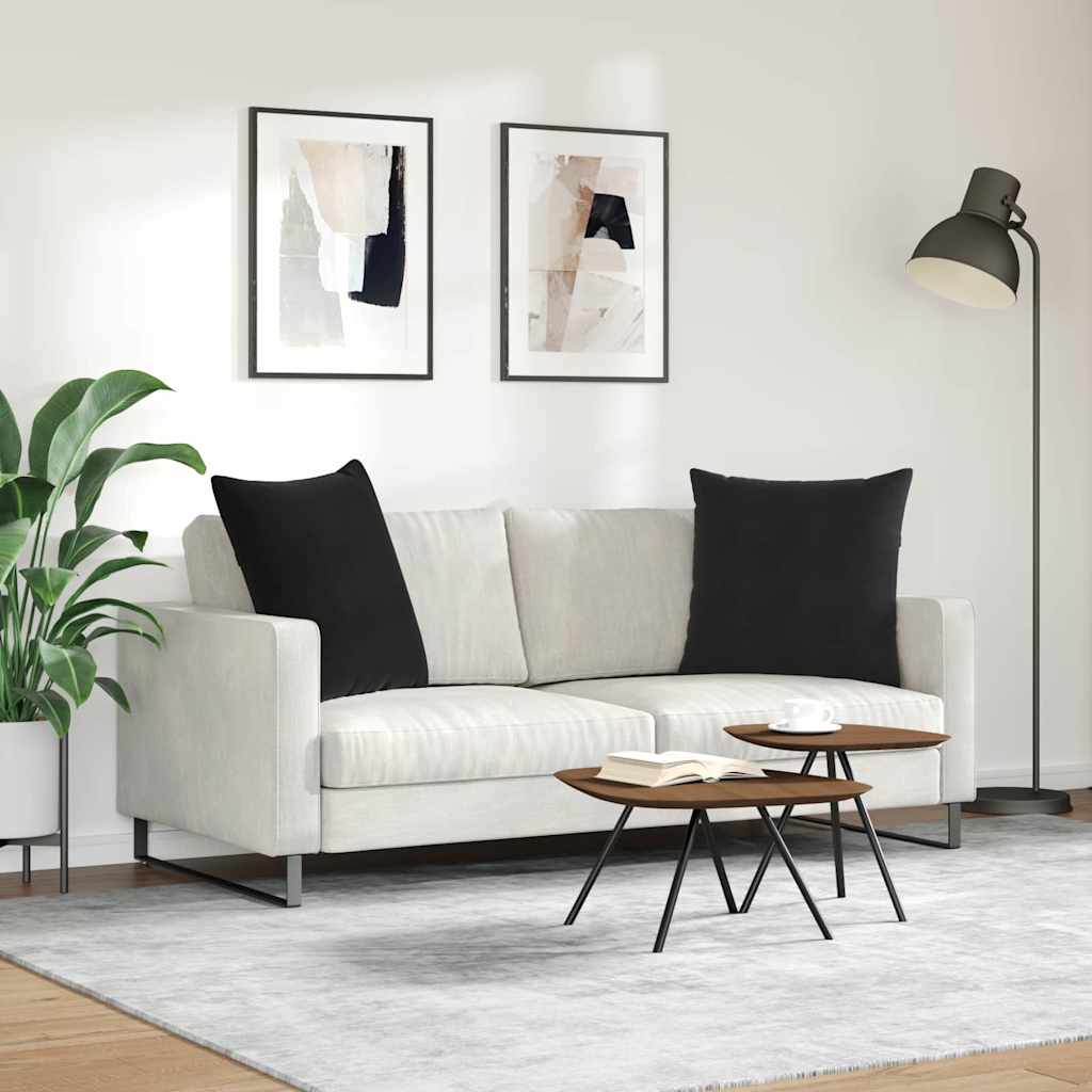 Jastučići za sofu 2 pcs Crna 80 x 80 cm Kordura tekstil