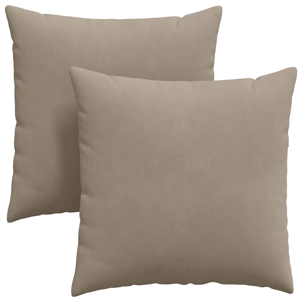 Jastučići za sofu 2 pcs Sivo-smeđa 80 x 80 cm tkanina