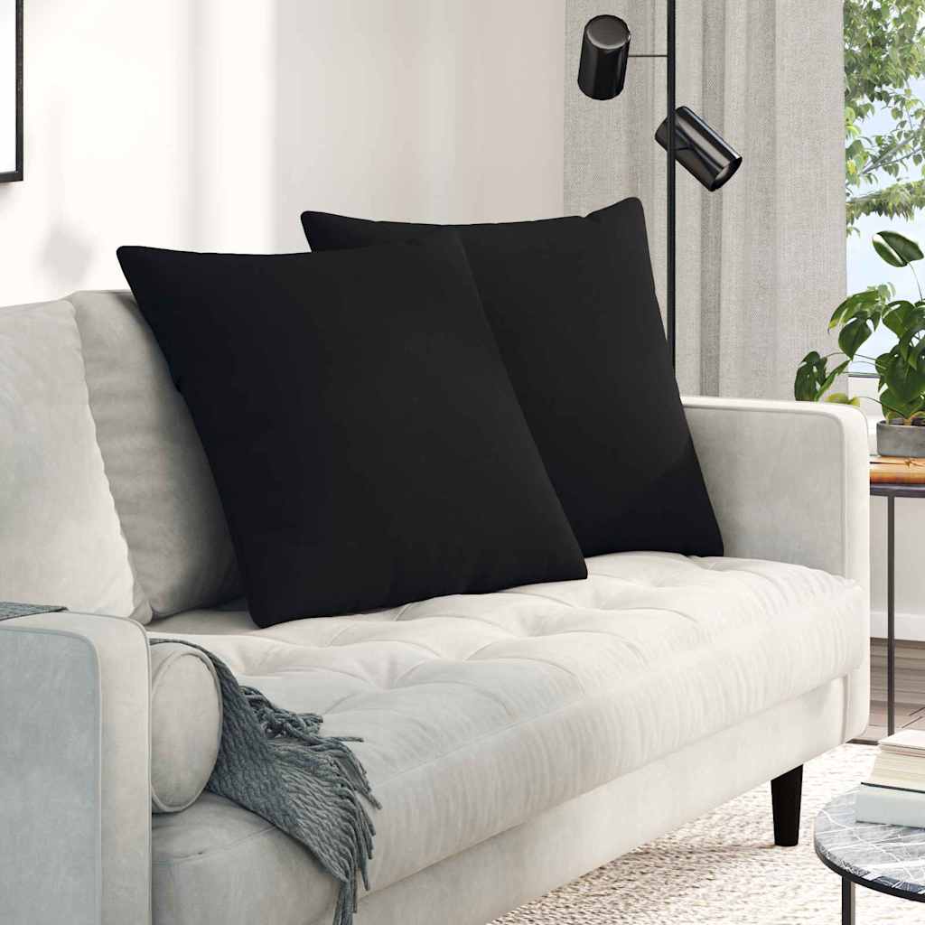 Jastučići za sofu 2 pcs Crna 80 x 80 cm tkanina