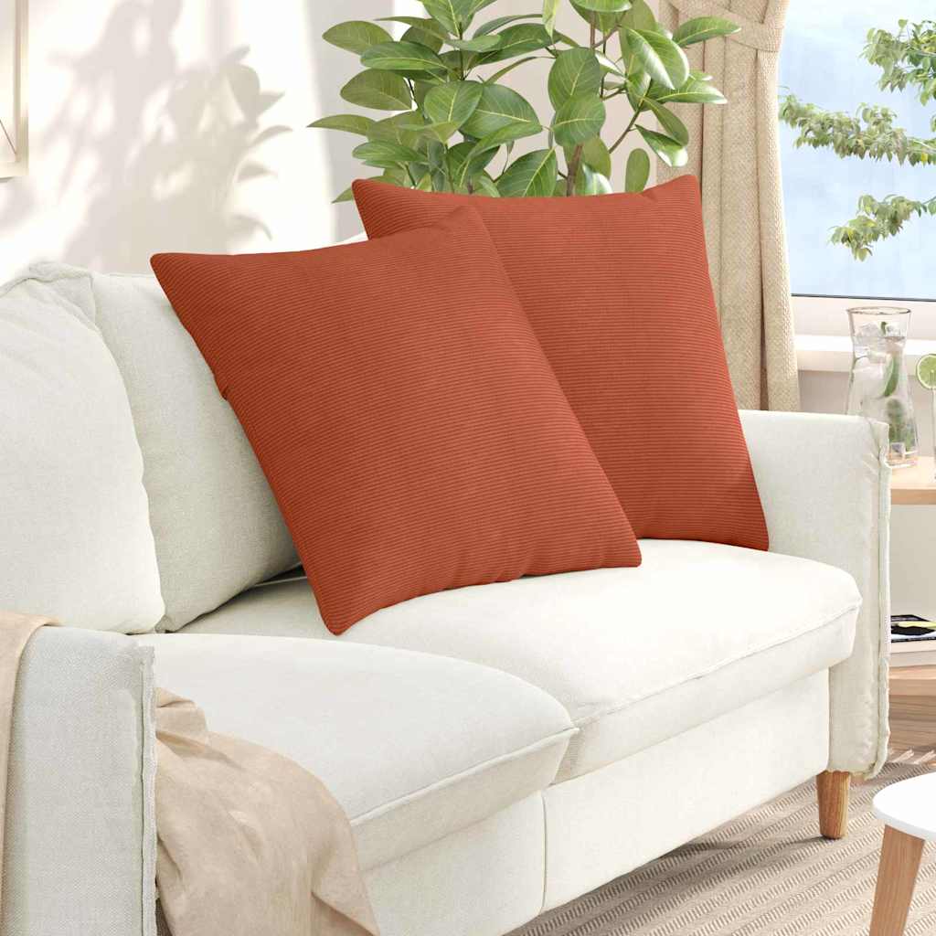Jastučići za sofu 2 pcs Crvena narančasta 80 x 80 cm