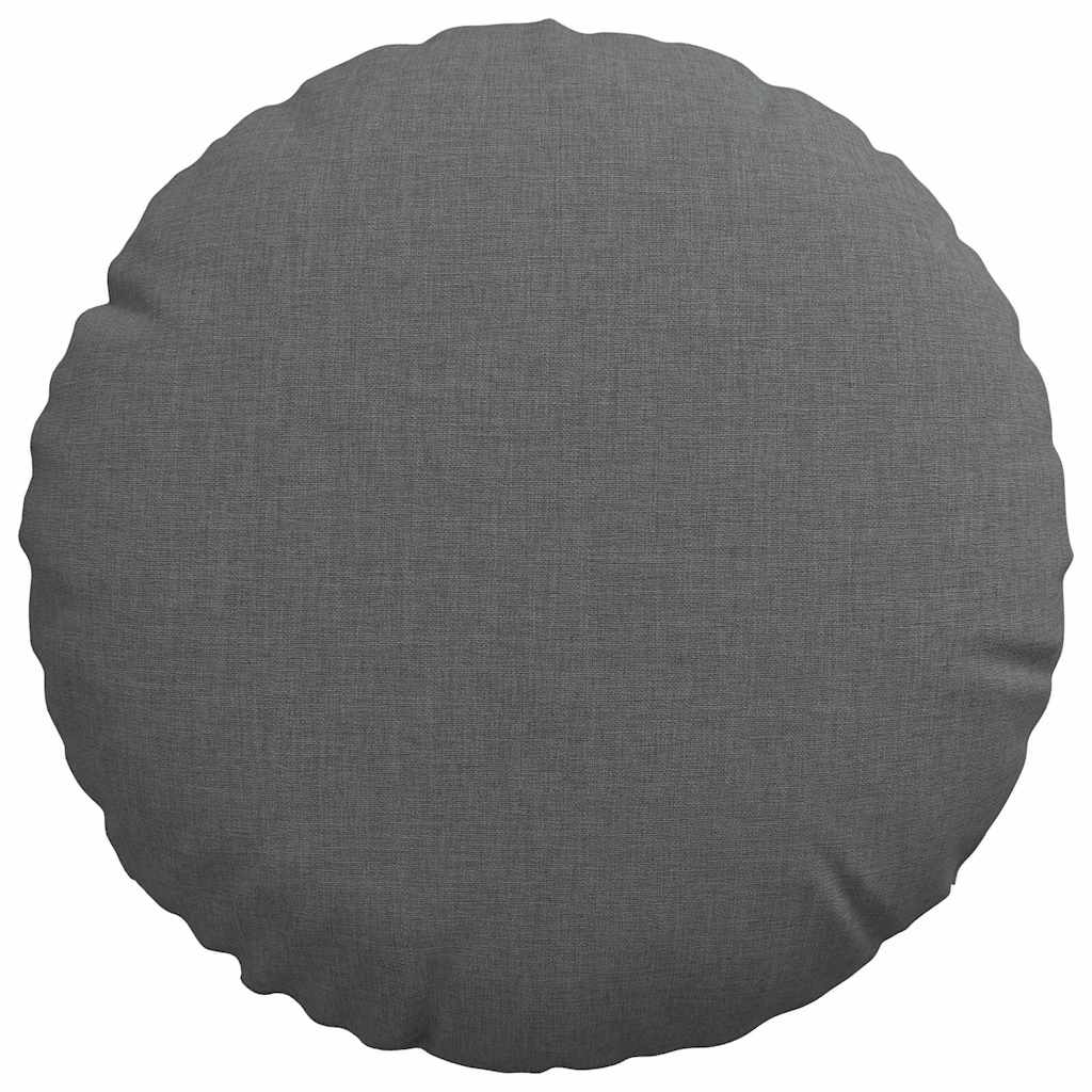 Jastučići za sjedenje 2 pcs Tamno siva Ø30 x 13 cm tkanina