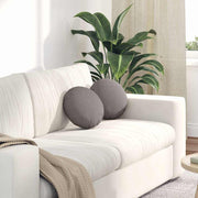 Jastučići za sjedenje 2 pcs Sivo-smeđa Ø30 x 13 cm tkanina