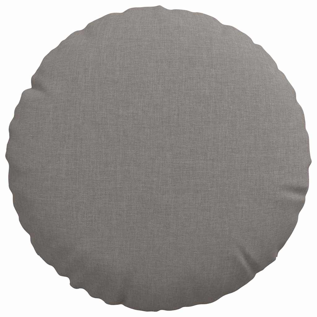 Jastučići za sjedenje 2 pcs Sivo-smeđa Ø30 x 13 cm tkanina