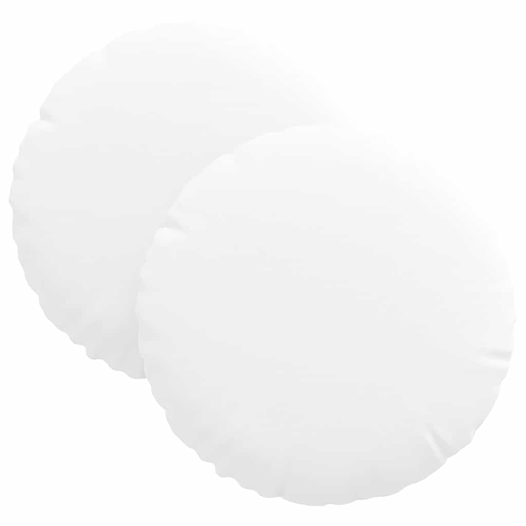 Jastučići za sjedenje 2 pcs Bijelo Ø30 x 13 cm tkanina