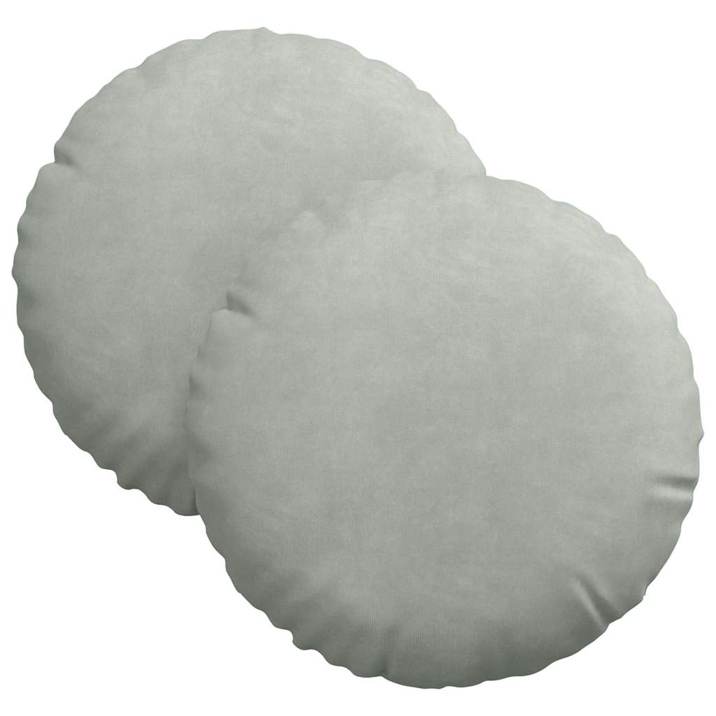 Jastučići za sjedenje 2 pcs Svijetlo siva Ø30 x 13 cm Baršun