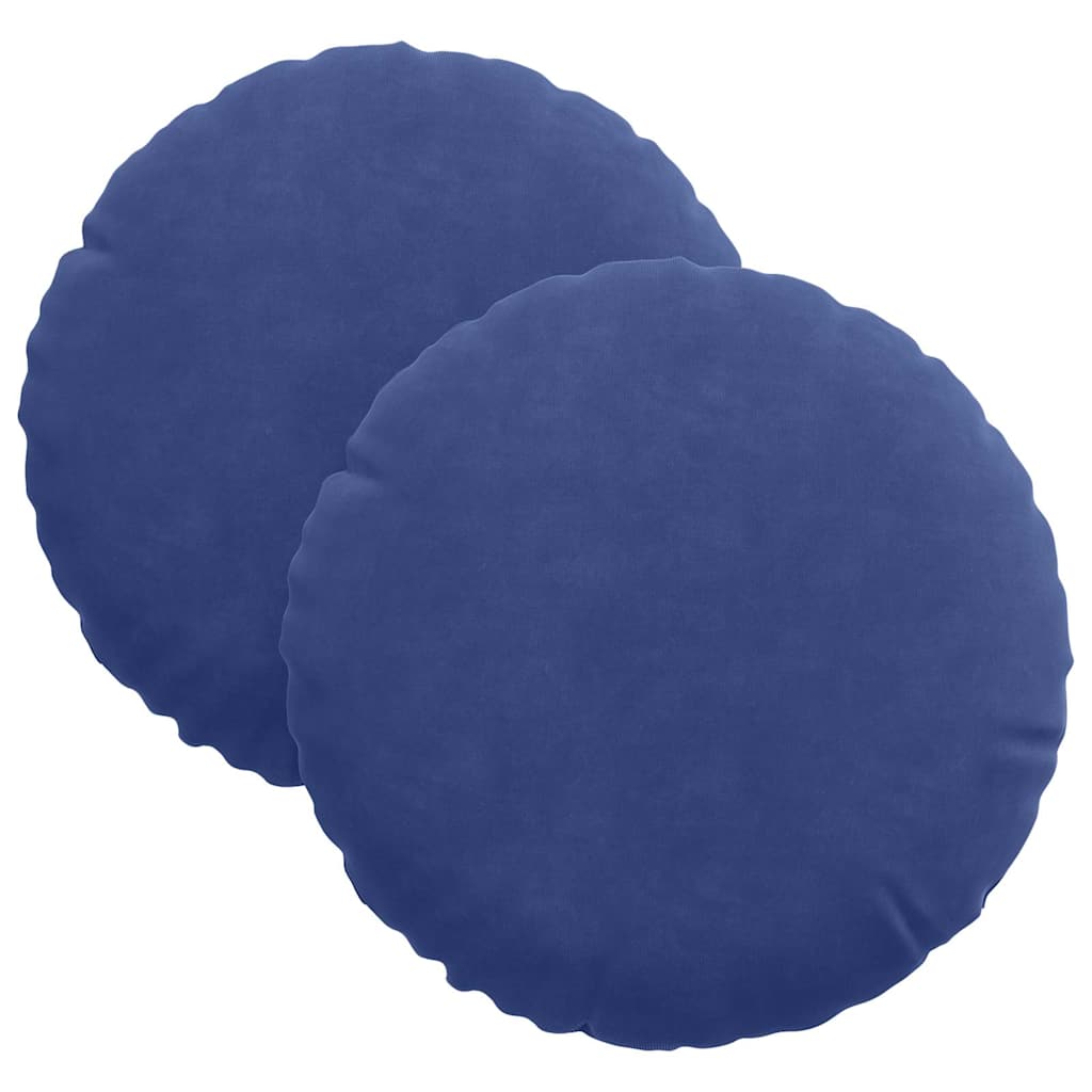 Jastučići za sjedenje 2 pcs Policijska plava Ø30 x 13 cm Baršun