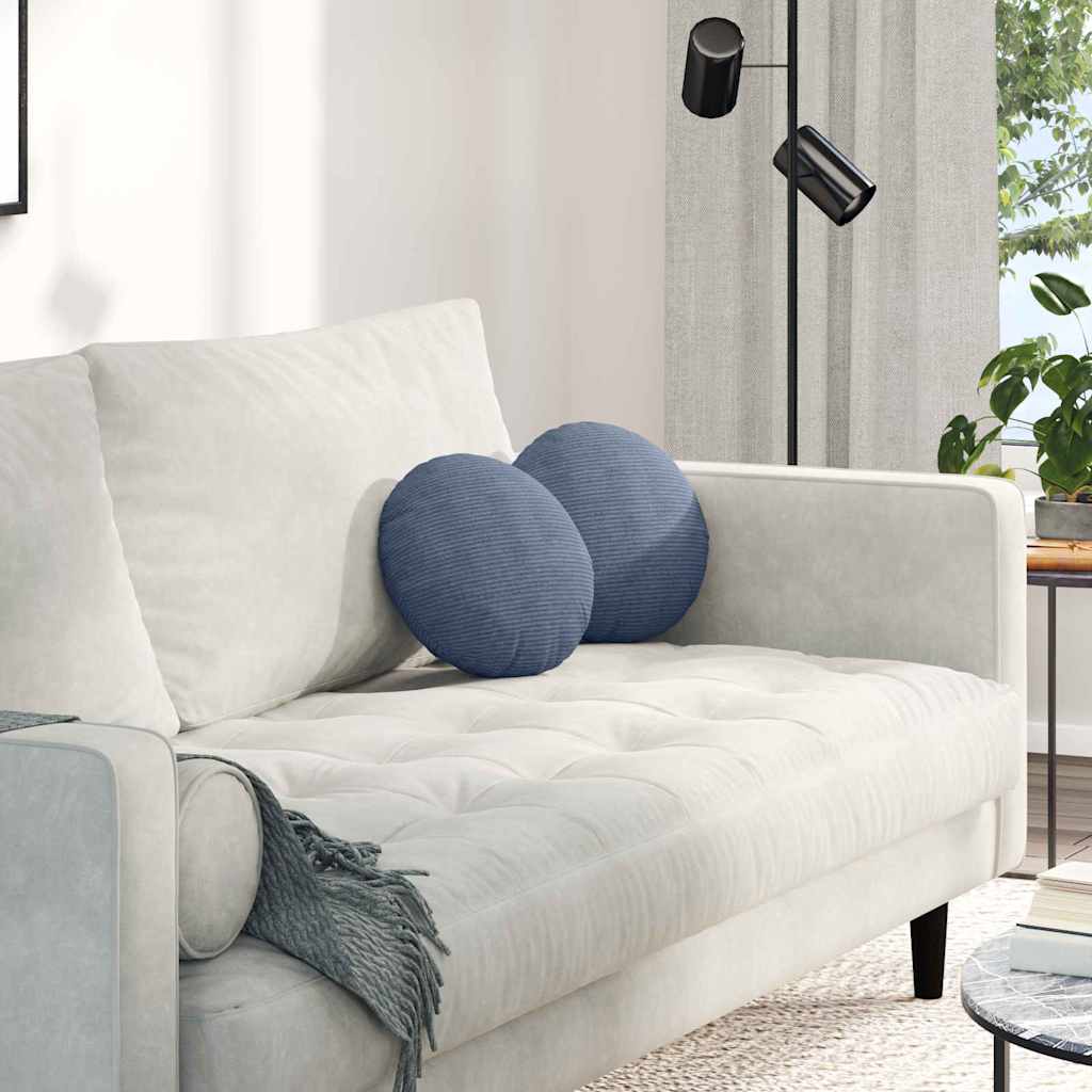 Jastučići za sjedenje 2 pcs Plava Ø30 x 13 cm Kordura tekstil
