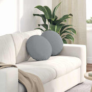Jastučići za sjedenje 2 pcs Svijetlo siva Ø40 x 13 cm tkanina