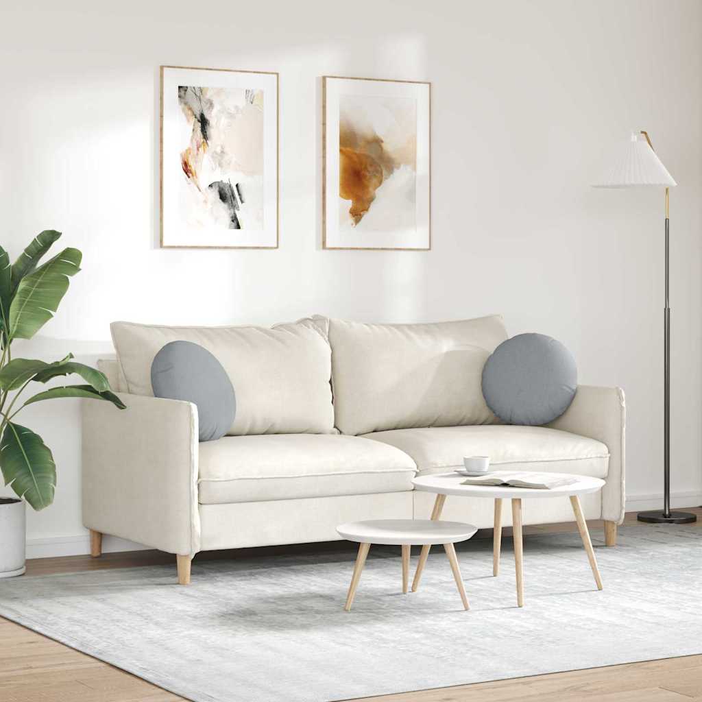 Jastučići za sjedenje 2 pcs Svijetlo siva Ø40 x 13 cm tkanina