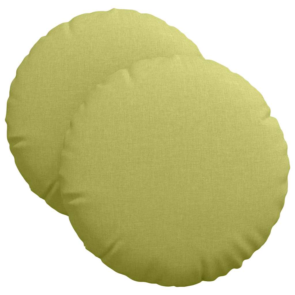 Jastučići za sjedenje 2 pcs Svijetlo zelena Ø40 x 13 cm tkanina