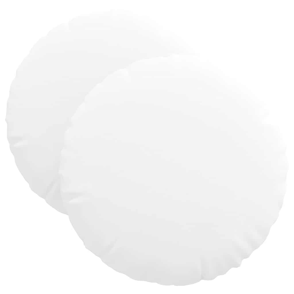 Jastučići za sjedenje 2 pcs Bijelo Ø40 x 13 cm tkanina