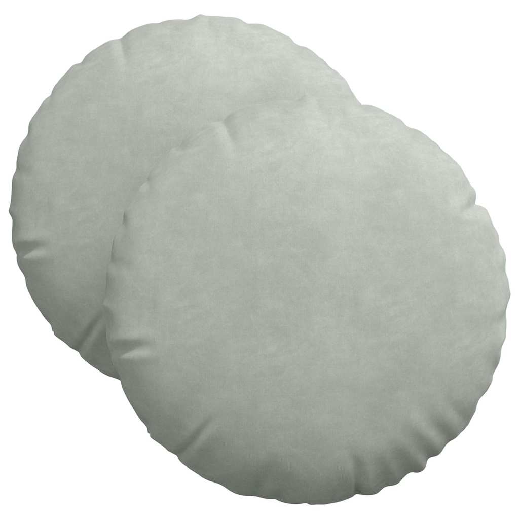 Jastučići za sjedenje 2 pcs Svijetlo siva Ø 40 x 13 cm Baršun