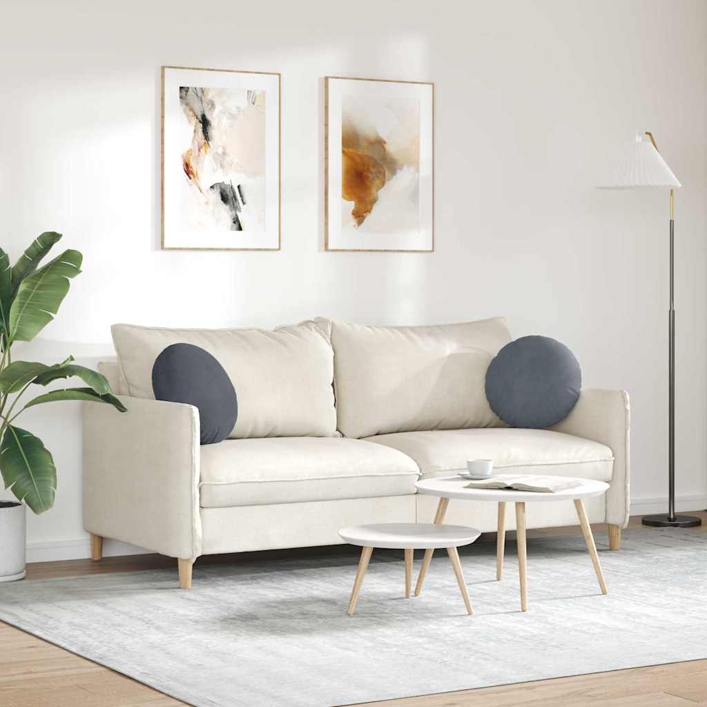Jastučići za sjedenje 2 pcs Tamno siva Ø 40 x 13 cm Baršun