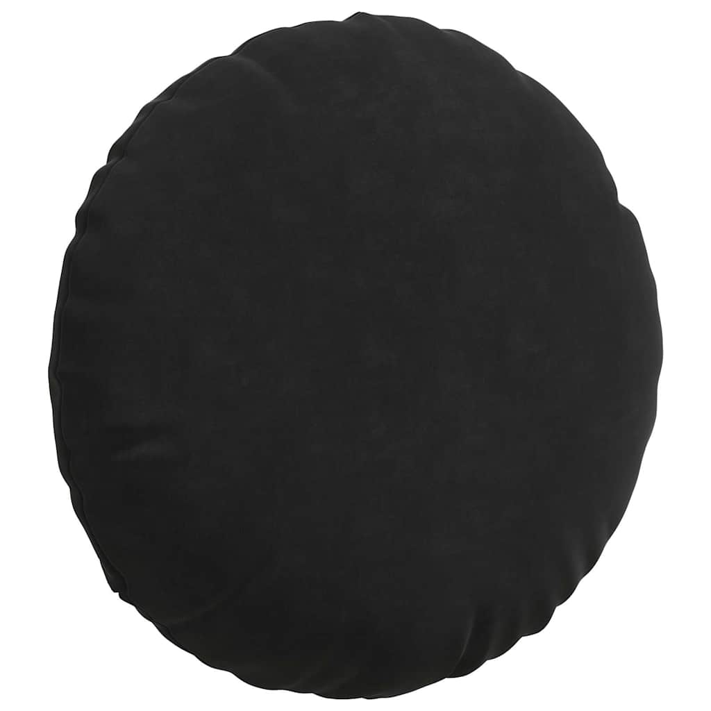 Jastučići za sjedenje 2 pcs Crna Ø 40 x 13 cm Baršun