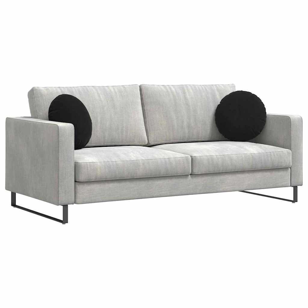 Jastučići za sjedenje 2 pcs Crna Ø 40 x 13 cm Baršun