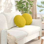 Jastučići za sjedenje 2 pcs Žuta Ø 40 x 13 cm Baršun