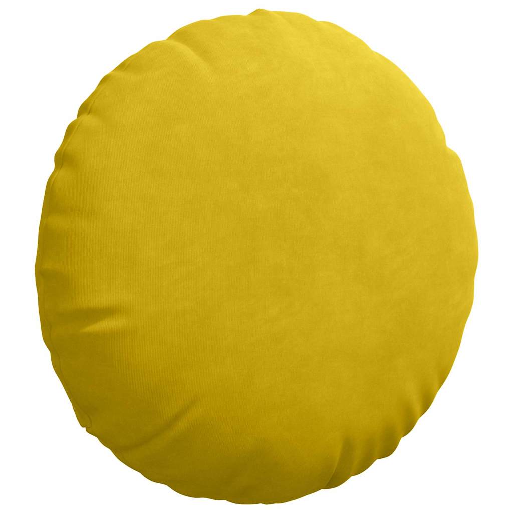 Jastučići za sjedenje 2 pcs Žuta Ø 40 x 13 cm Baršun