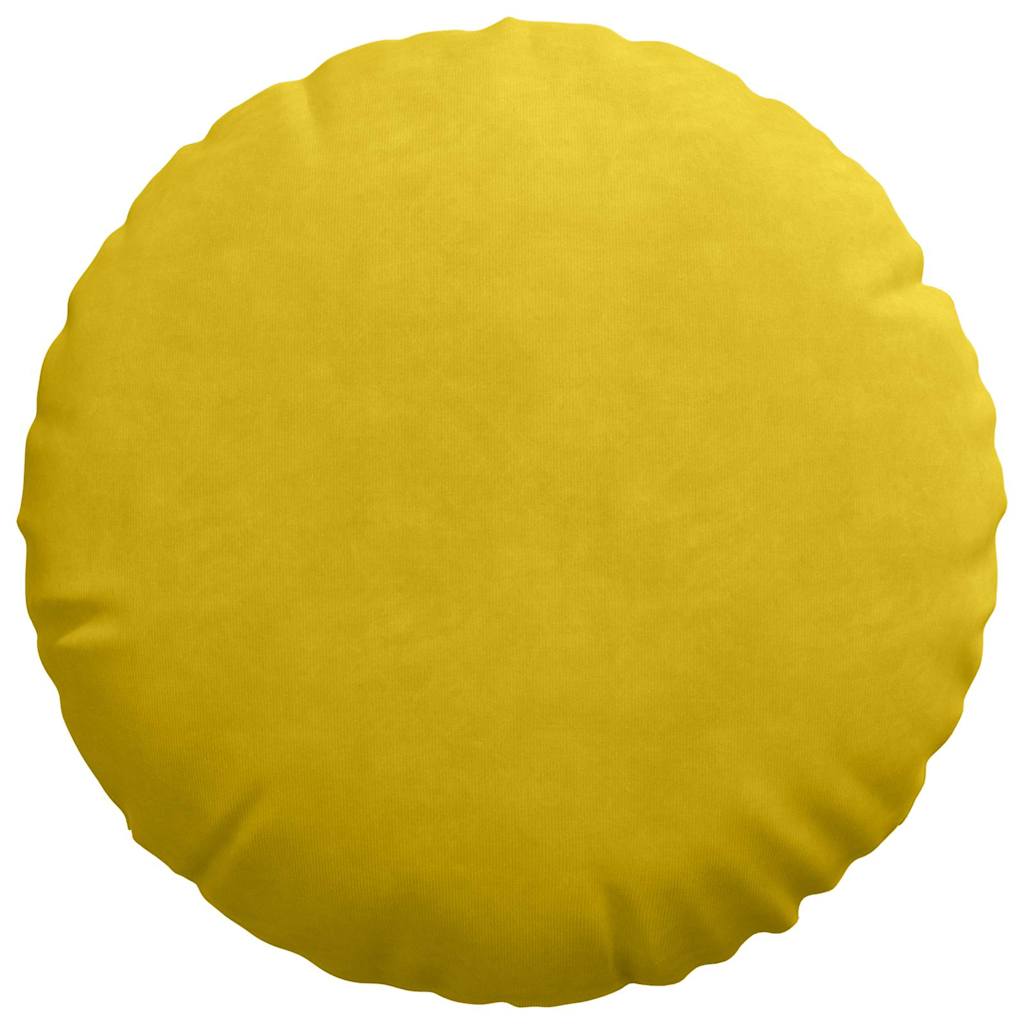 Jastučići za sjedenje 2 pcs Žuta Ø 40 x 13 cm Baršun