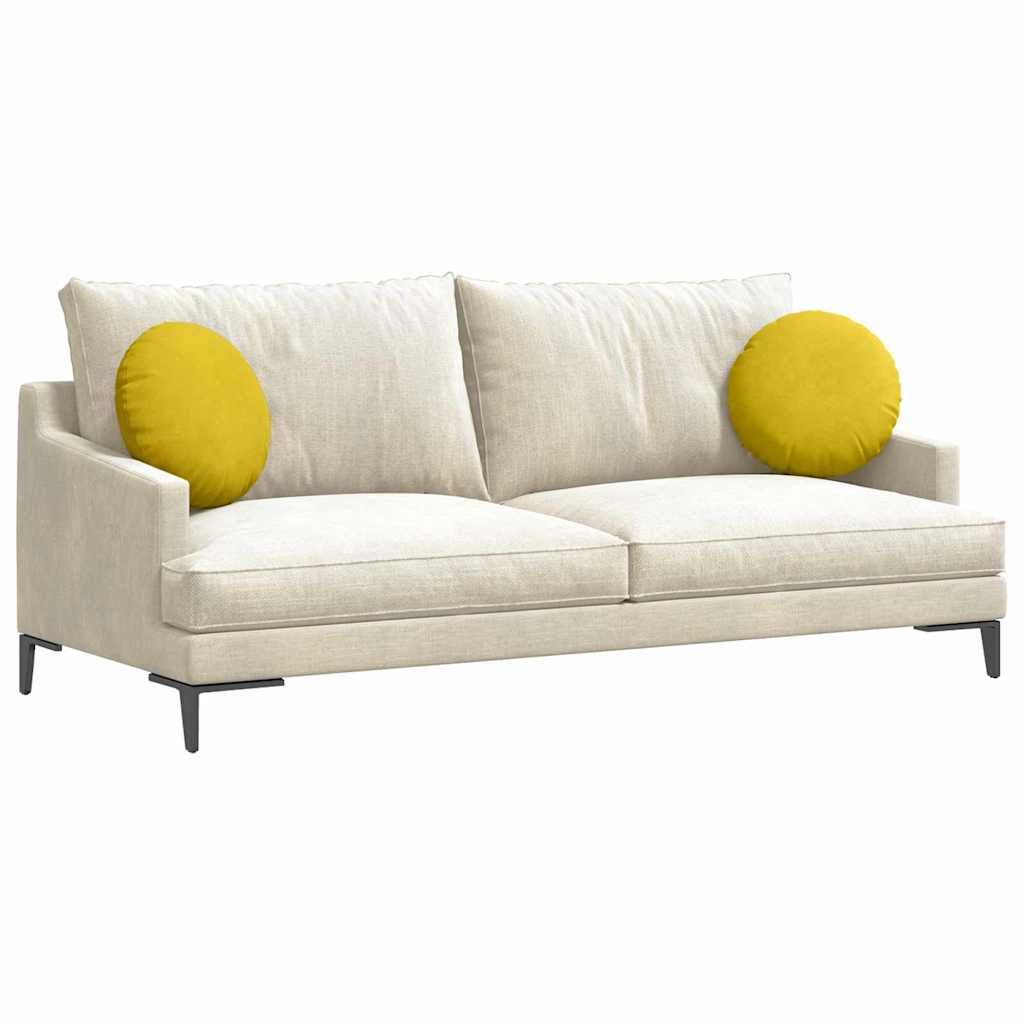 Jastučići za sjedenje 2 pcs Žuta Ø 40 x 13 cm Baršun
