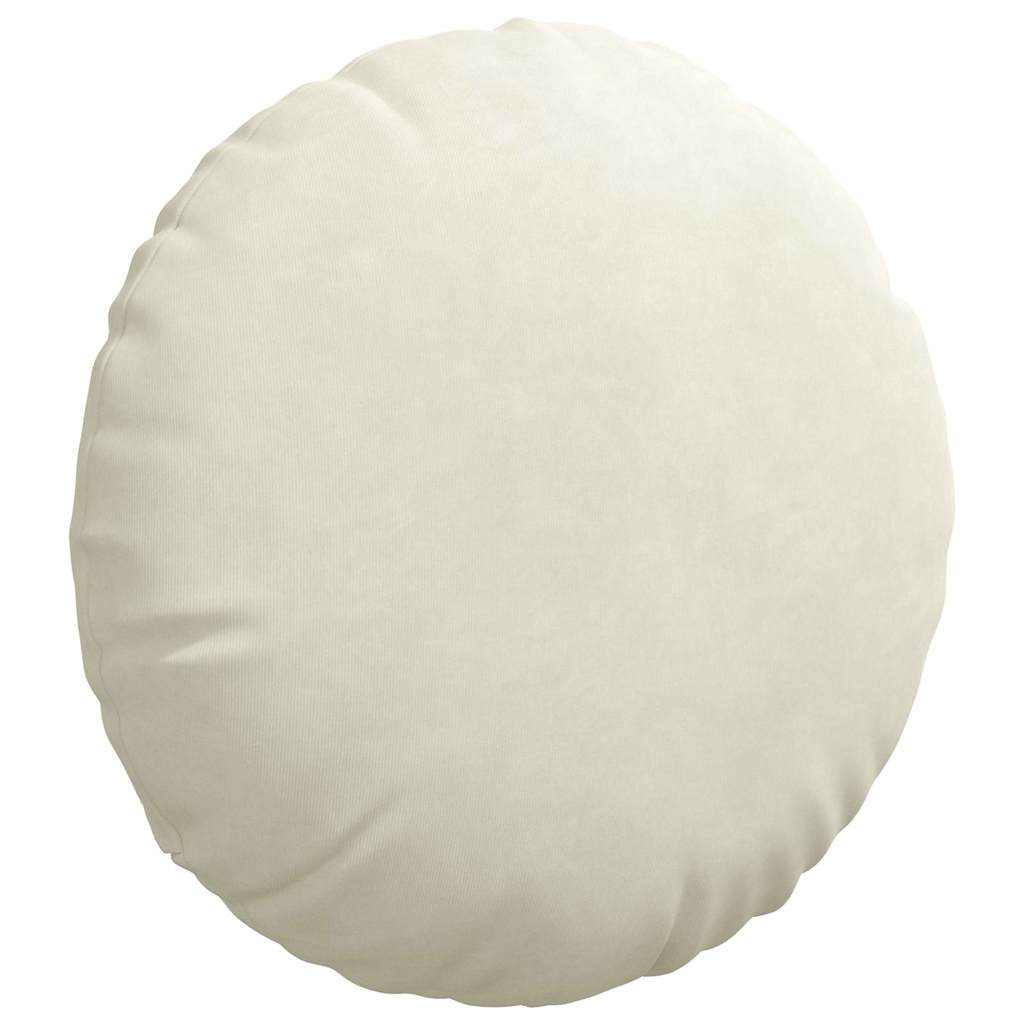 Jastučići za sjedenje 2 pcs Krema Ø 40 x 13 cm Baršun