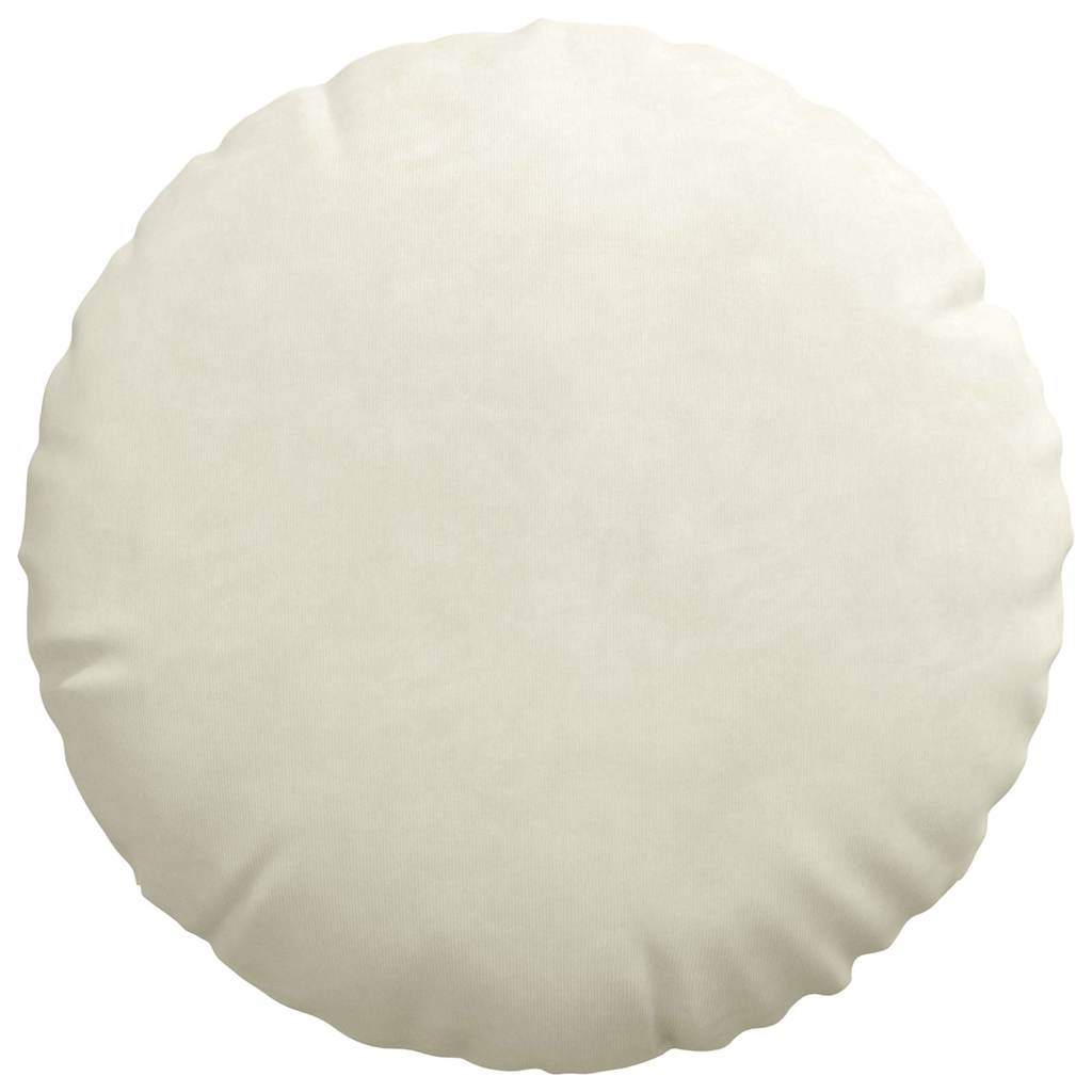Jastučići za sjedenje 2 pcs Krema Ø 40 x 13 cm Baršun