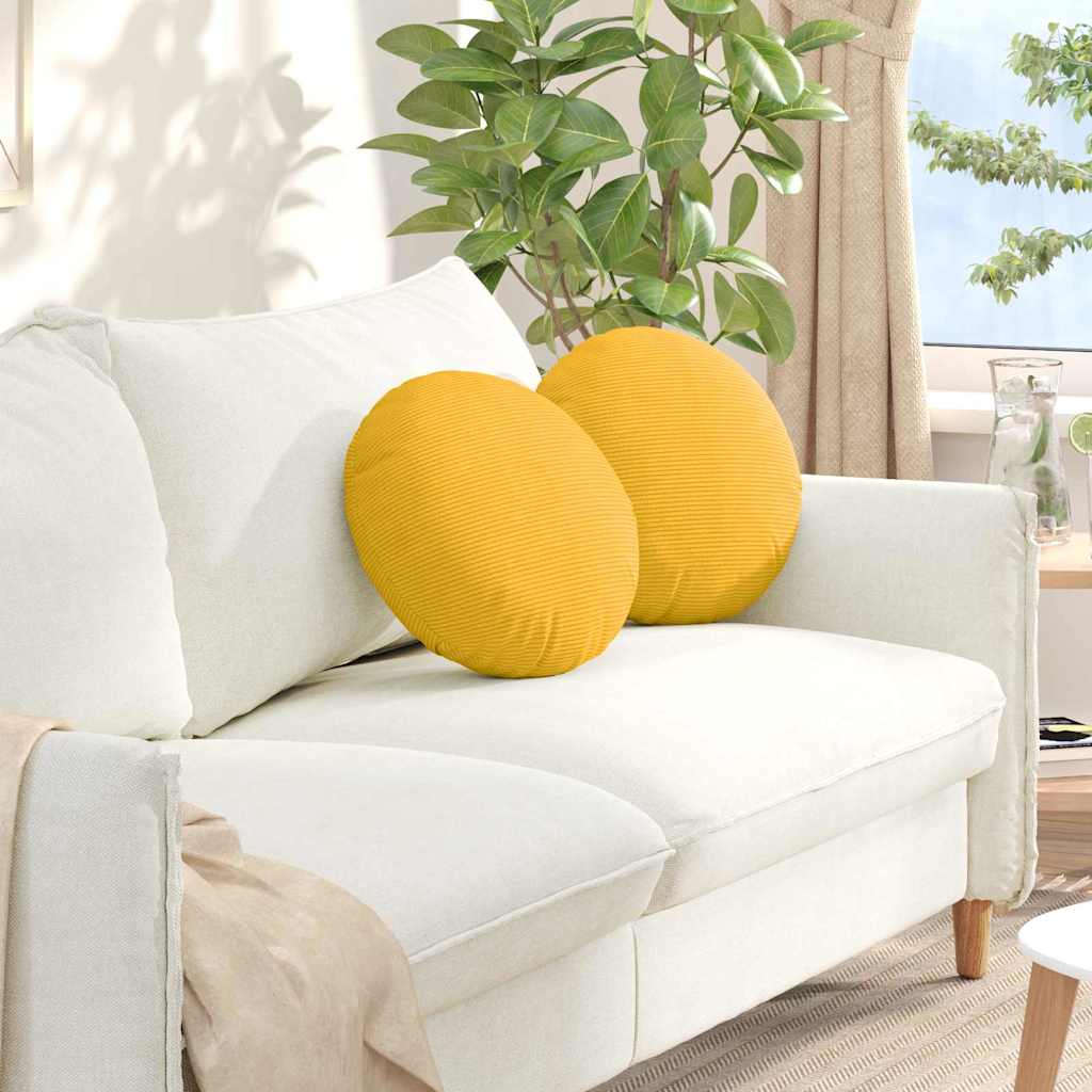 Jastučići za sjedenje 2 pcs Svijetlo žuta Ø 40 cm