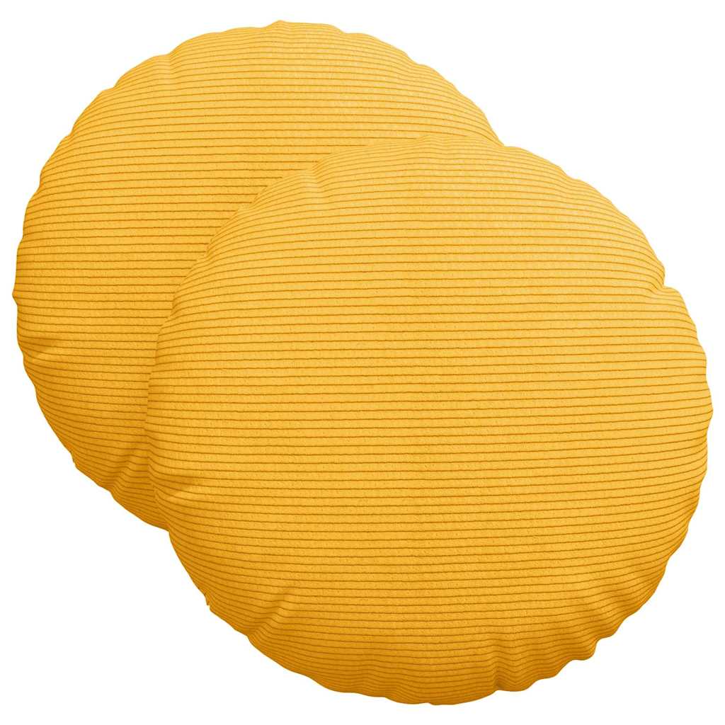 Jastučići za sjedenje 2 pcs Svijetlo žuta Ø 40 cm
