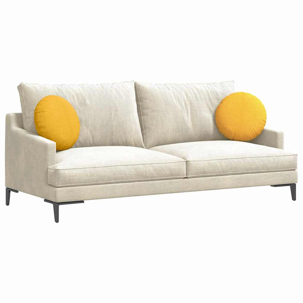 Jastučići za sjedenje 2 pcs Svijetlo žuta Ø 40 cm