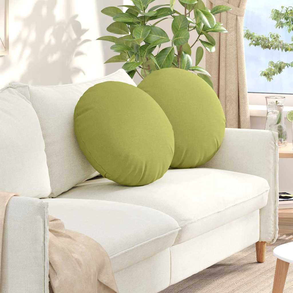 Jastučići za sjedenje 2 pcs Svijetlo zelena Ø50 x 19 cm tkanina