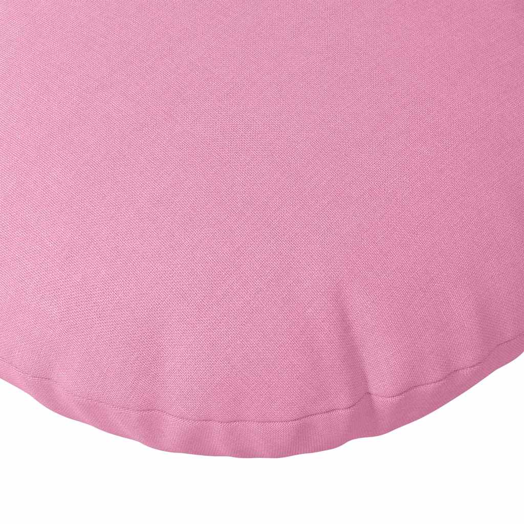 Jastučići za sjedenje 2 pcs Ružičasta Ø50 x 19 cm tkanina