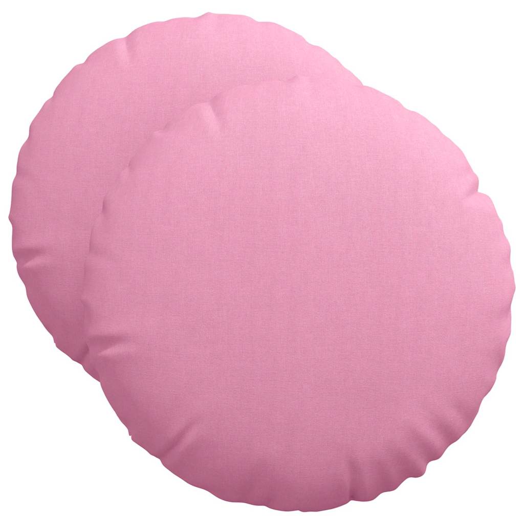 Jastučići za sjedenje 2 pcs Ružičasta Ø50 x 19 cm tkanina