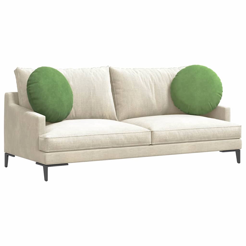 Jastučići za sjedenje 2 pcs Svijetlo zelena Ø50 x 19 cm Baršun