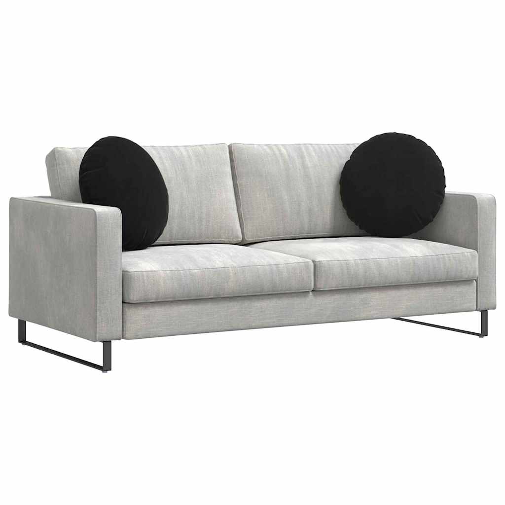 Jastučići za sjedenje 2 pcs Crna Ø50 x 19 cm Baršun