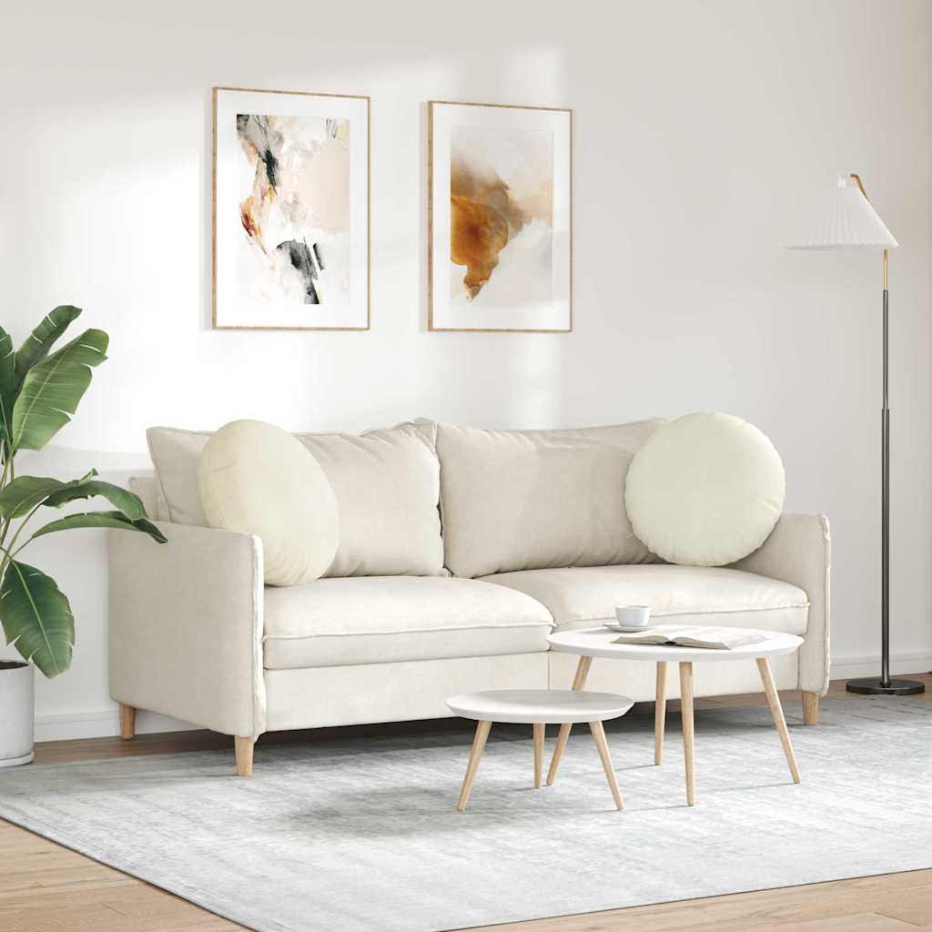 Jastučići za sjedenje 2 pcs Krema Ø50 x 19 cm Baršun