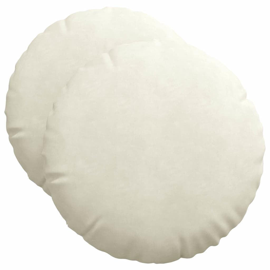 Jastučići za sjedenje 2 pcs Krema Ø50 x 19 cm Baršun