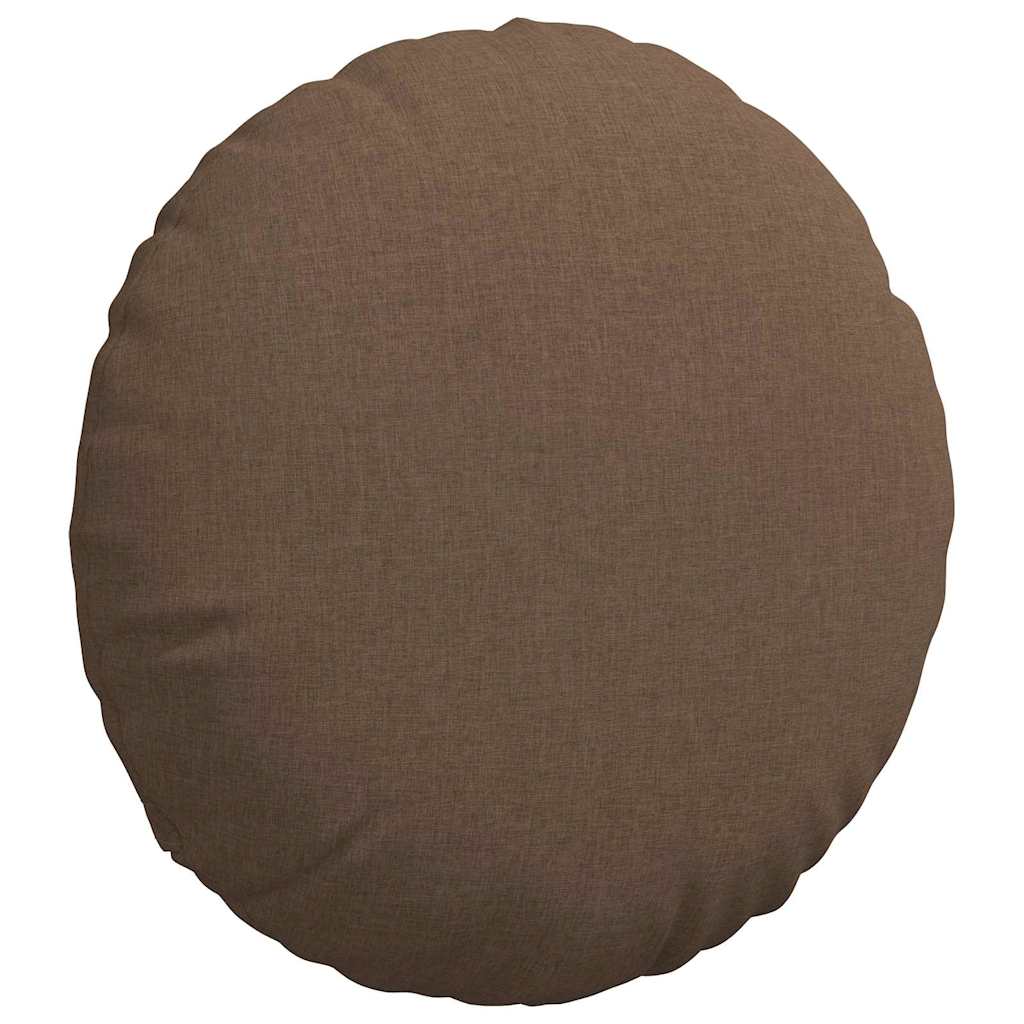 Jastučići za sjedenje 2 pcs Smeđa Ø60 x 21 cm tkanina