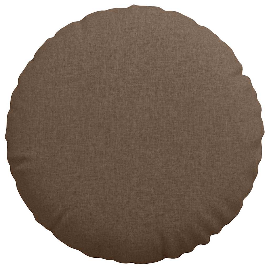 Jastučići za sjedenje 2 pcs Smeđa Ø60 x 21 cm tkanina