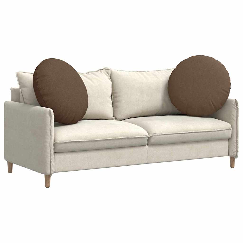 Jastučići za sjedenje 2 pcs Smeđa Ø60 x 21 cm tkanina
