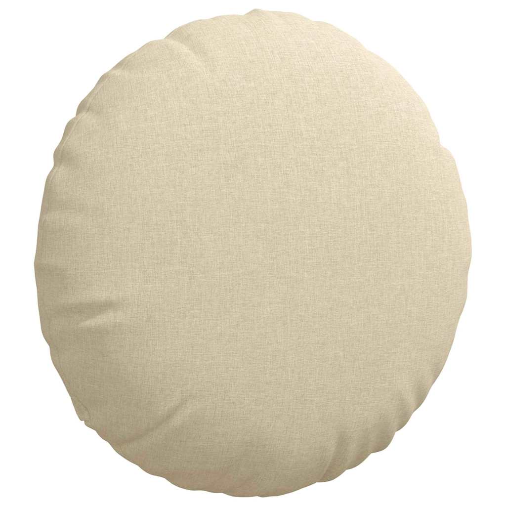 Jastučići za sjedenje 2 pcs Krema Ø60 x 21 cm tkanina