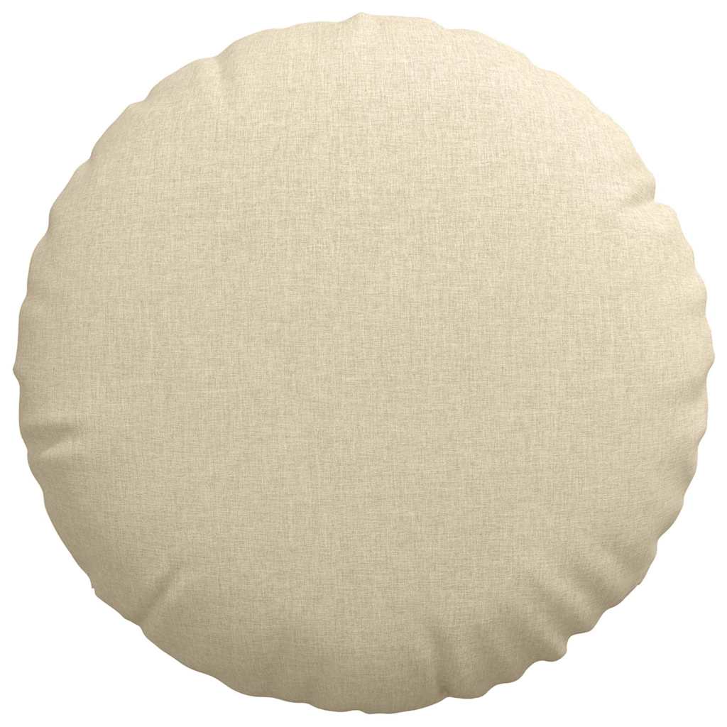 Jastučići za sjedenje 2 pcs Krema Ø60 x 21 cm tkanina