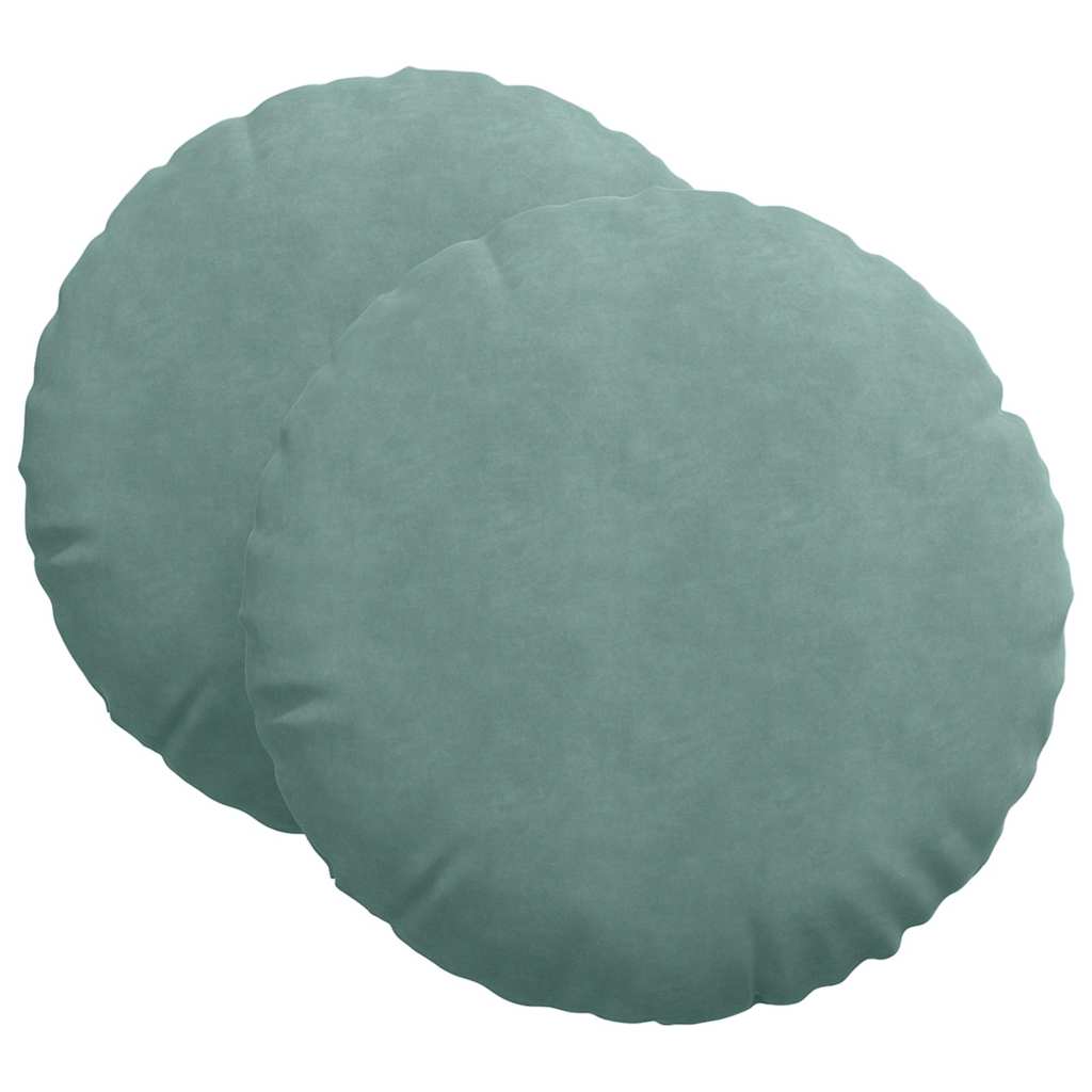Jastučići za sjedenje 2 pcs Morska zelena Ø60 x 21 cm Baršun
