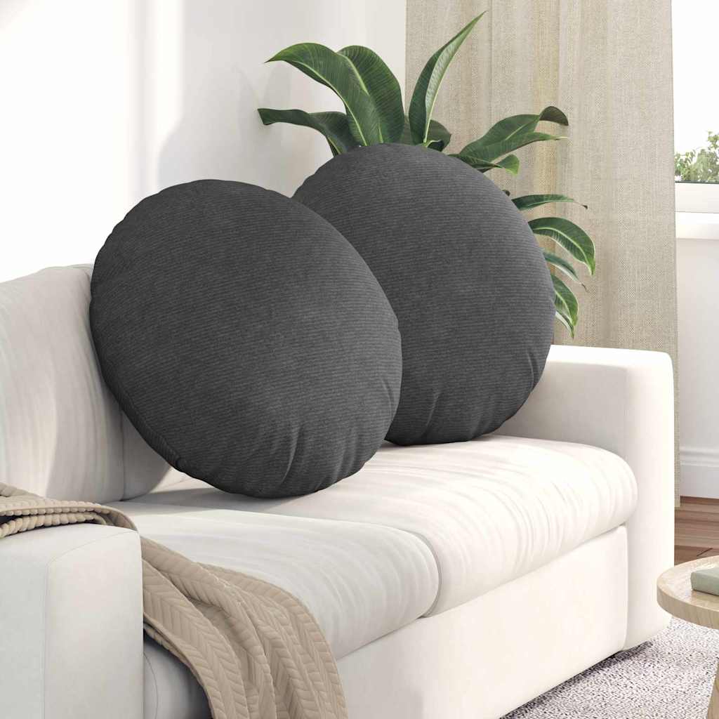 Jastučići za sjedenje 2 pcs Tamno siva Ø60 x 21 cm