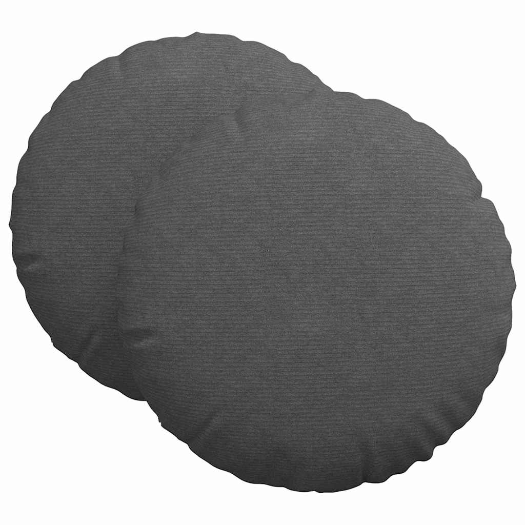 Jastučići za sjedenje 2 pcs Tamno siva Ø60 x 21 cm