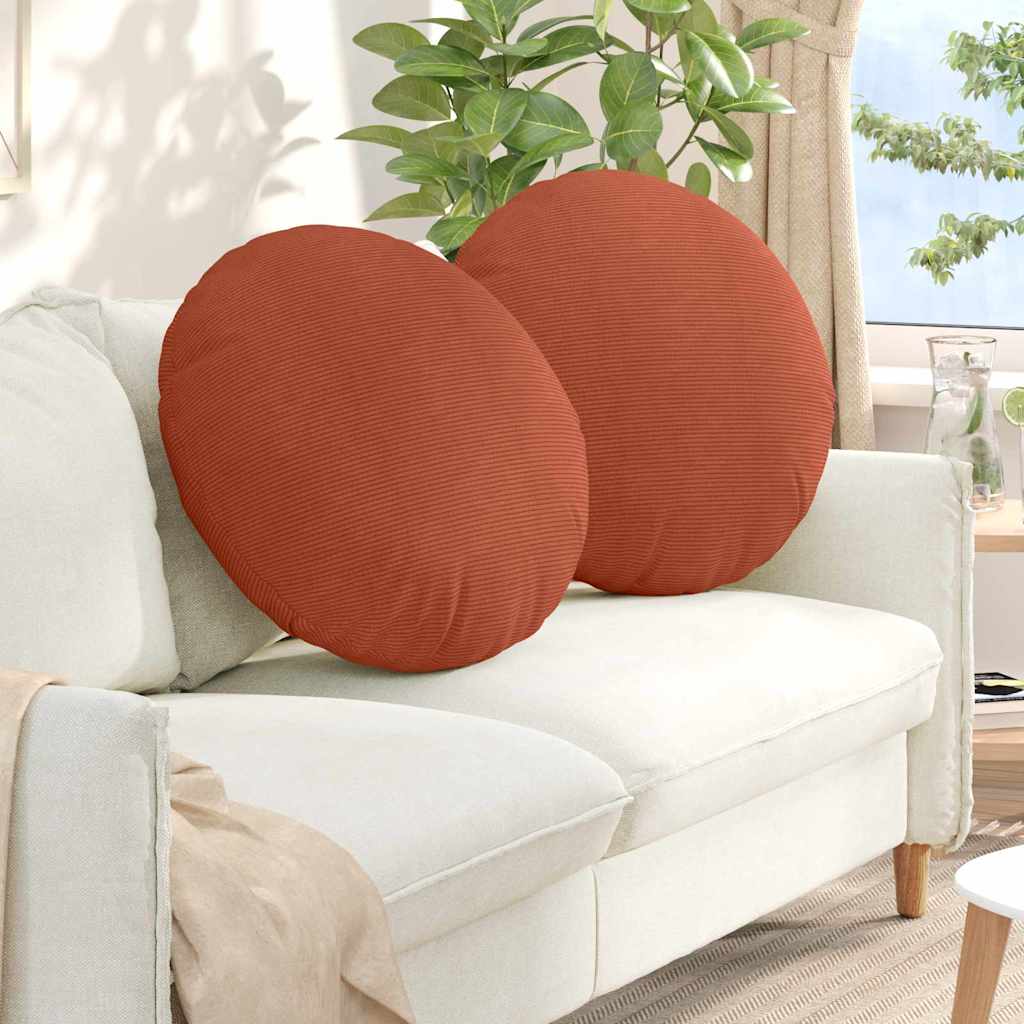Jastučići za sjedenje 2 pcs Crvena narančasta Ø60 x 21 cm