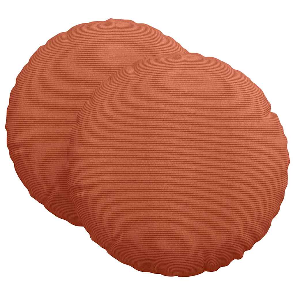 Jastučići za sjedenje 2 pcs Crvena narančasta Ø60 x 21 cm
